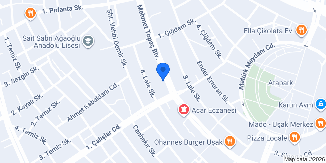 Çınar Mobilya konumu