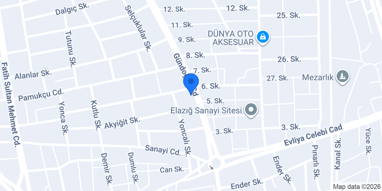 İnci Akü konumu