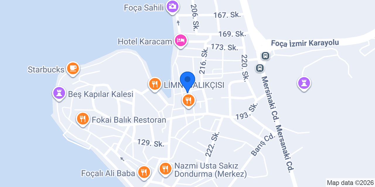 Foça Kirke Otel & Pizzeria konumu