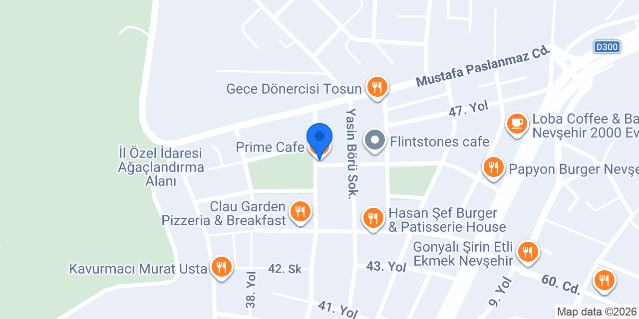 Prime Cafe konumu