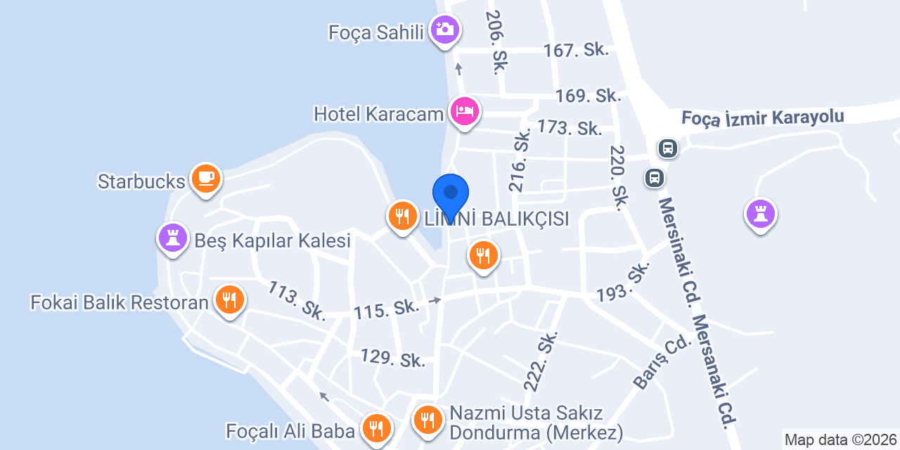 Midye Foça konumu