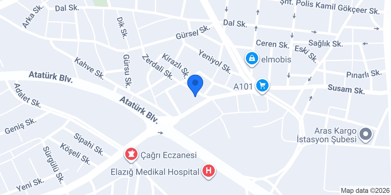 Elazığ mobilya & pay desing konumu
