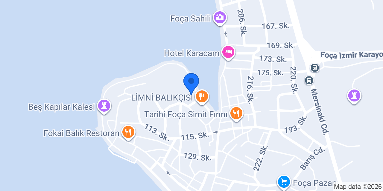 Foça Begonvill Çay Evi ve Butik konumu