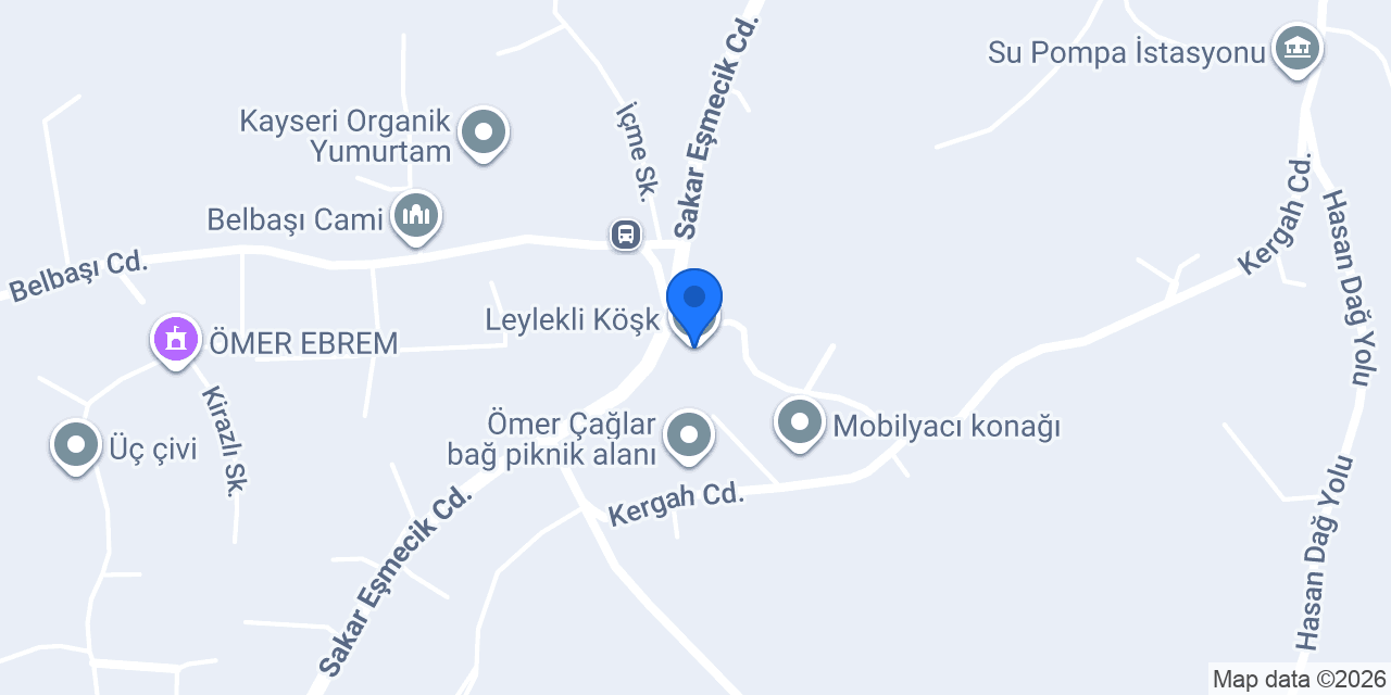 Leylekli Köşk konumu