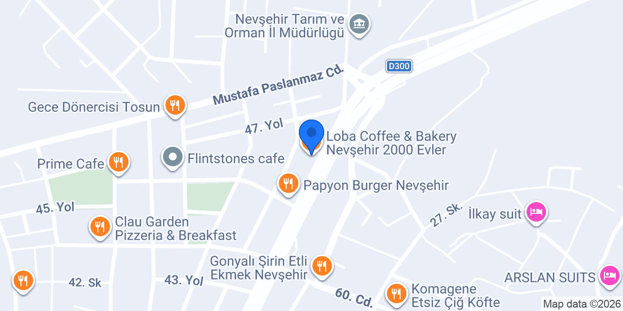 Loba Coffee & Bakery Nevşehir 2000 Evler konumu