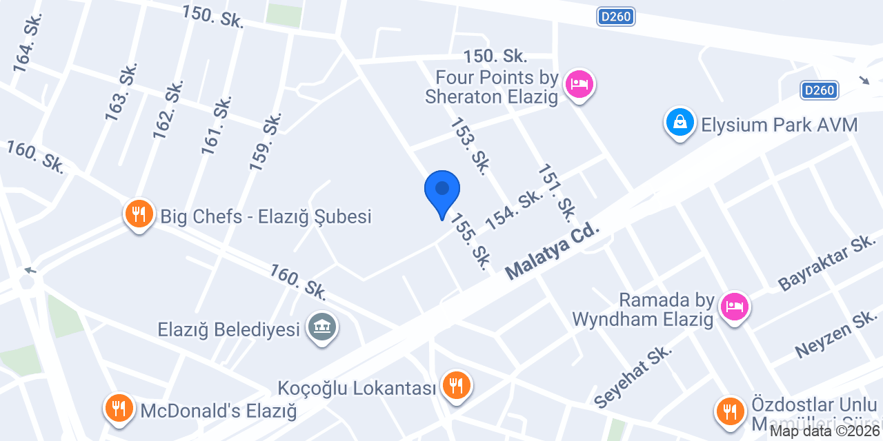 Elazığ özel simya okulları & kolej konumu