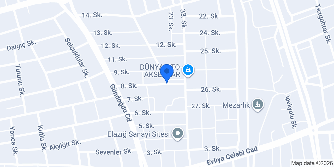 Sirac Oto Yedek Parça konumu