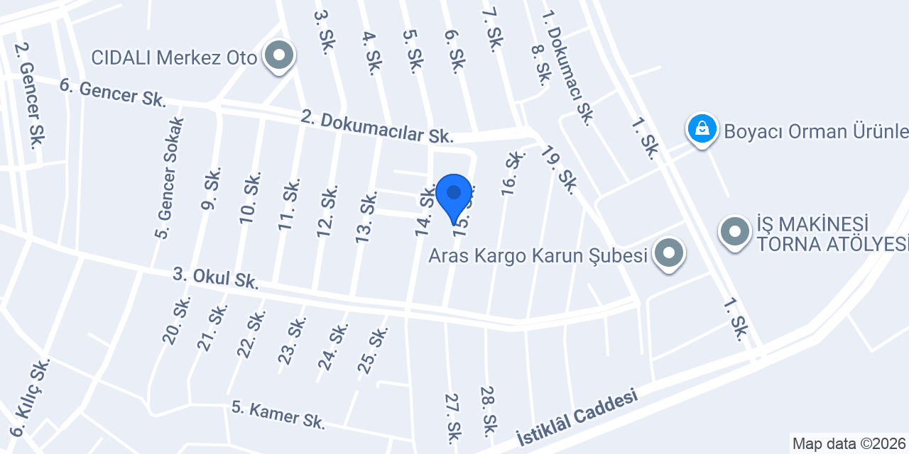 Dinç Oto Elektrik konumu