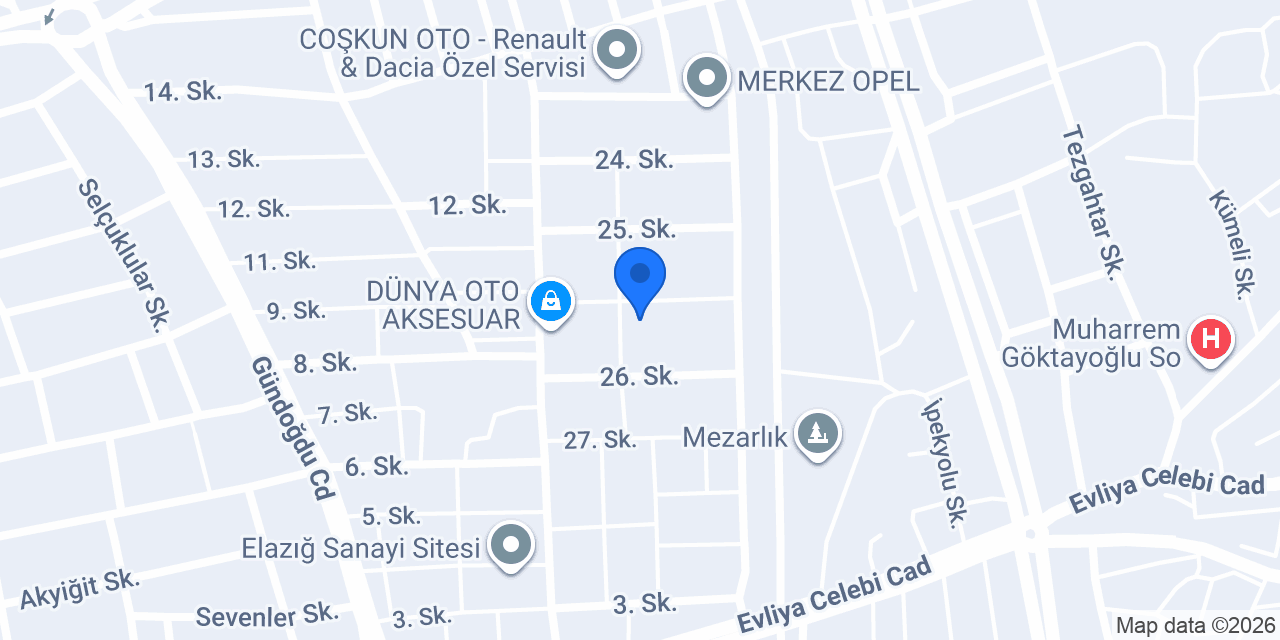 Iveco Otokar- Yılkar Oto konumu
