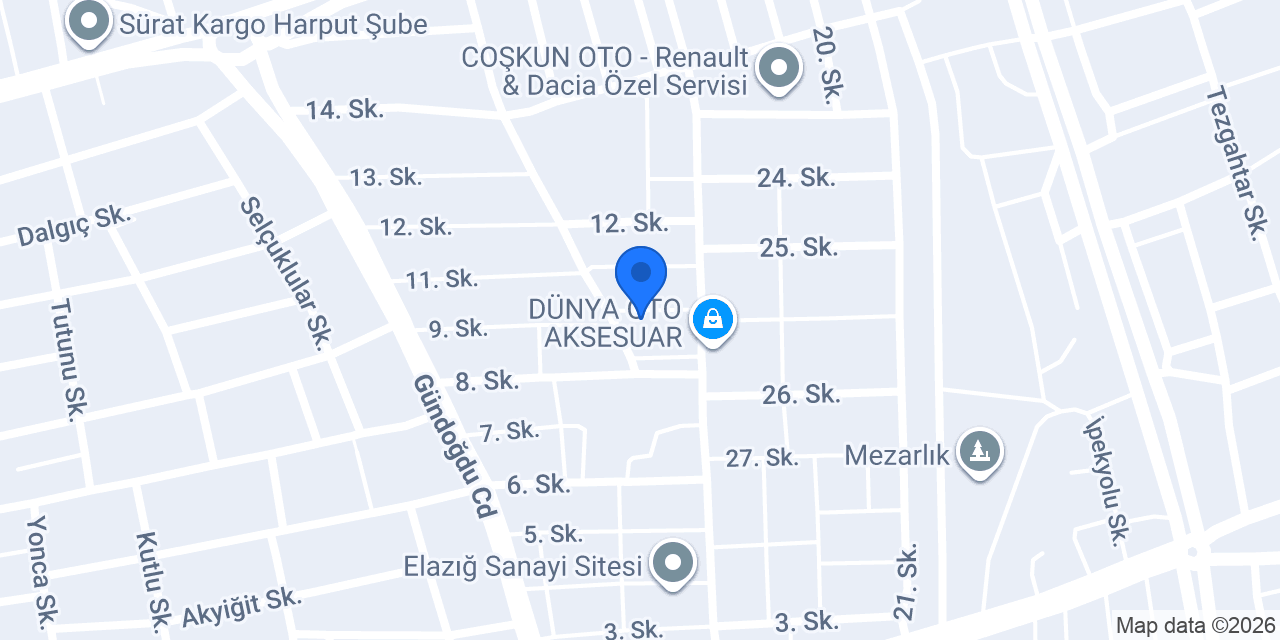 Tekser Bobinaj Elazığ konumu