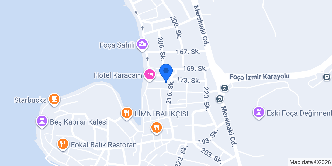 Mavi Su Pansiyon konumu