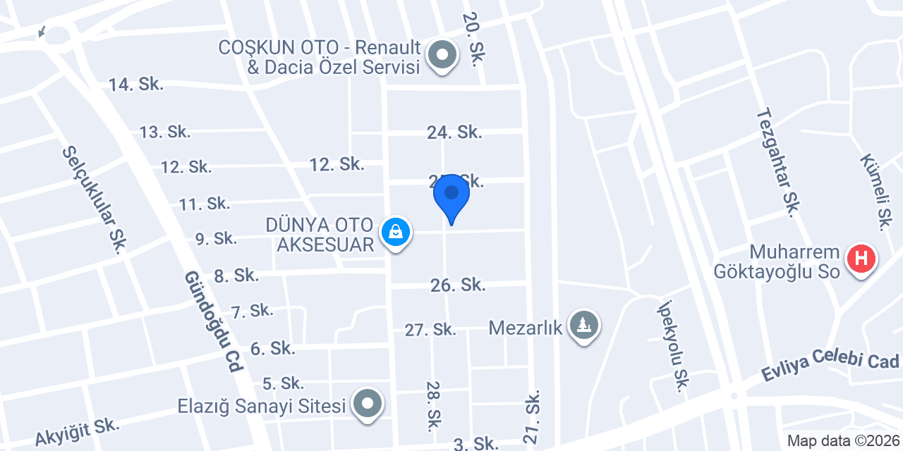Elazığ Citroen Özel Servis konumu