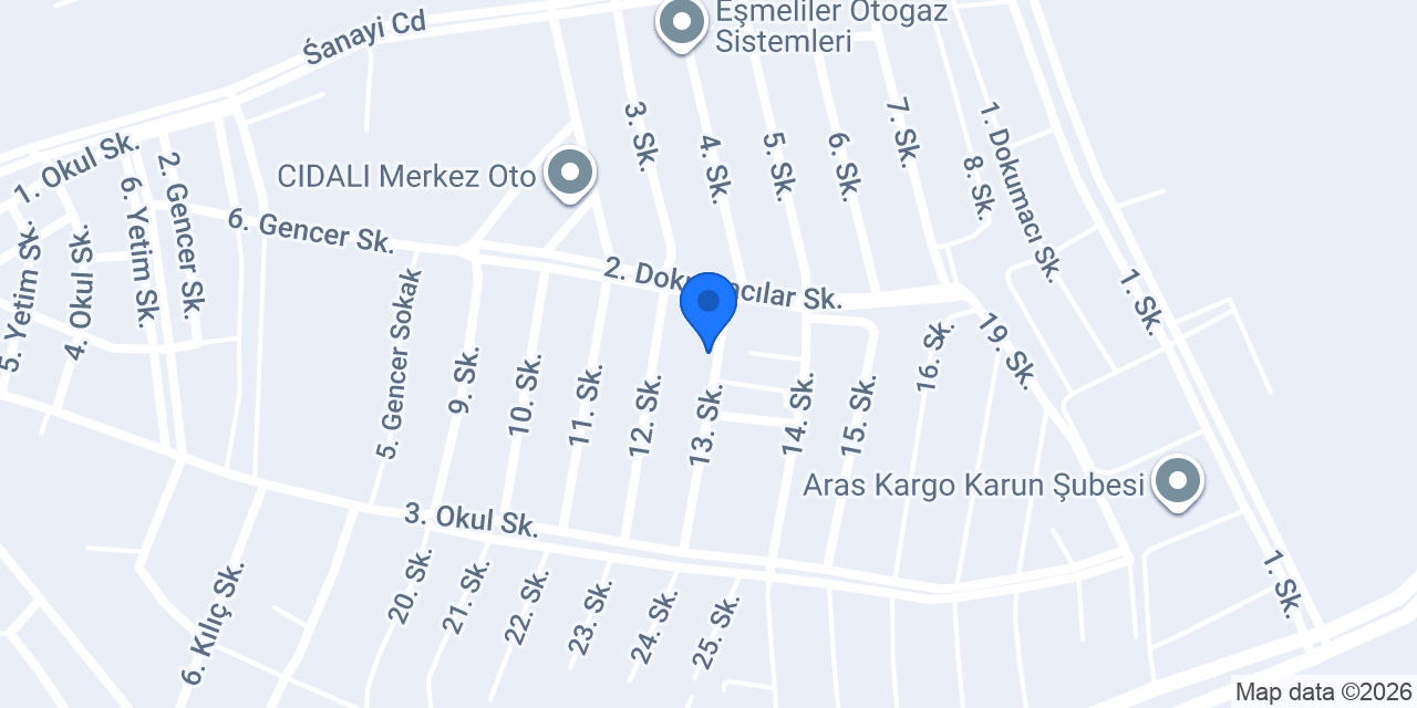 Cahit Otomotiv konumu