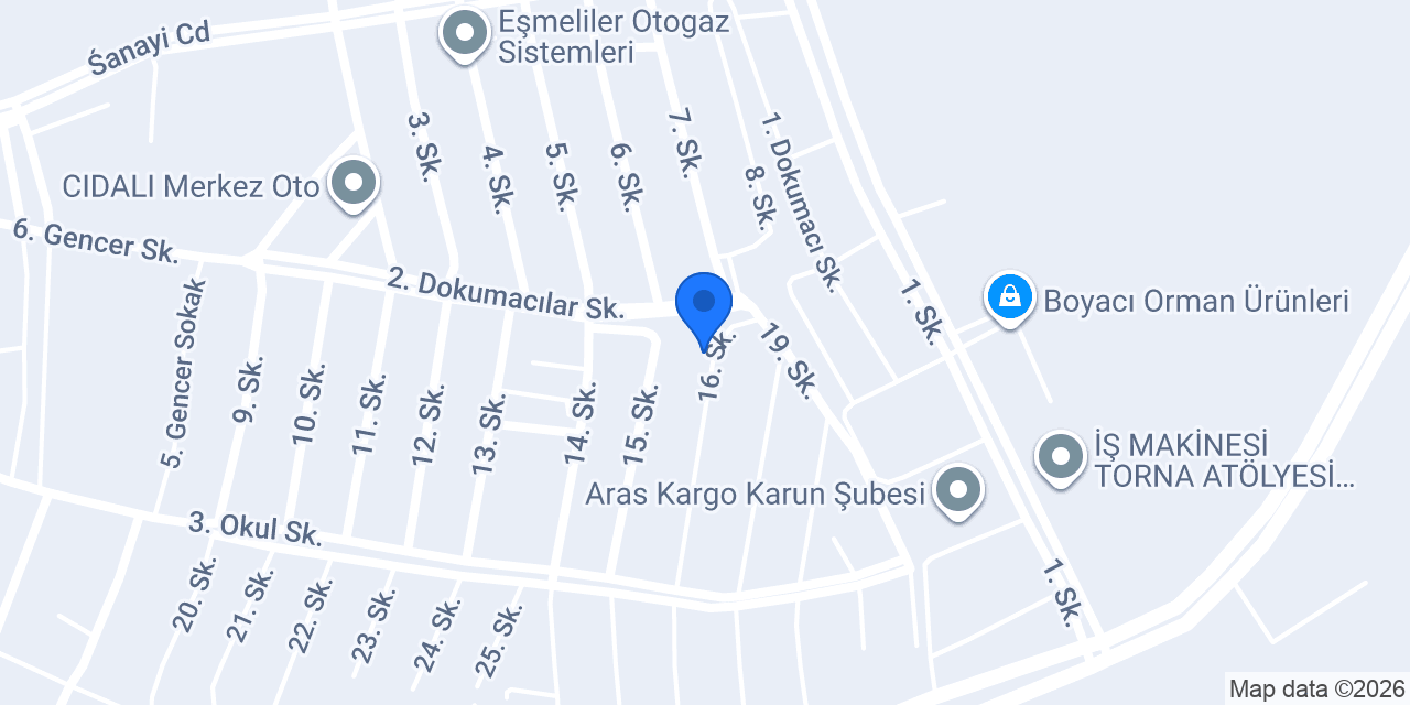 Yetiş oto özel servis konumu