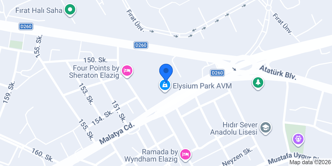 Teknosa - Elysium AVM Şubesi konumu
