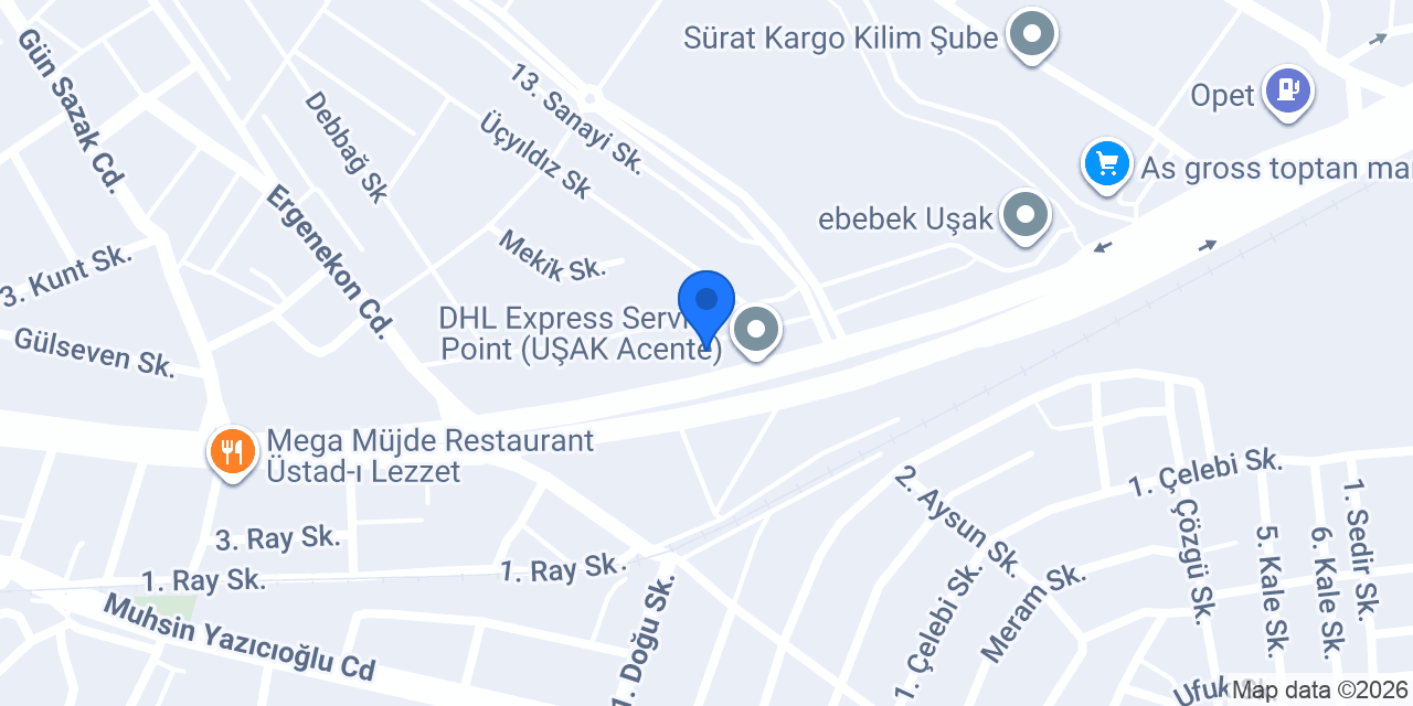 UŞAK SERAMİK SHOWROOM konumu