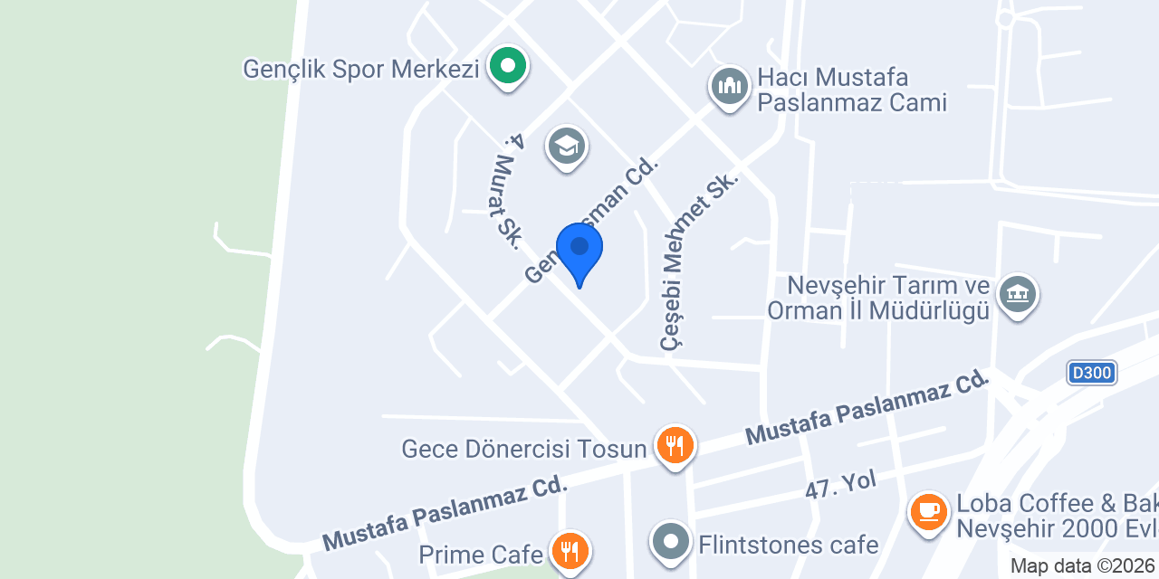 Kampüs Kırtasiye Nevşehir konumu