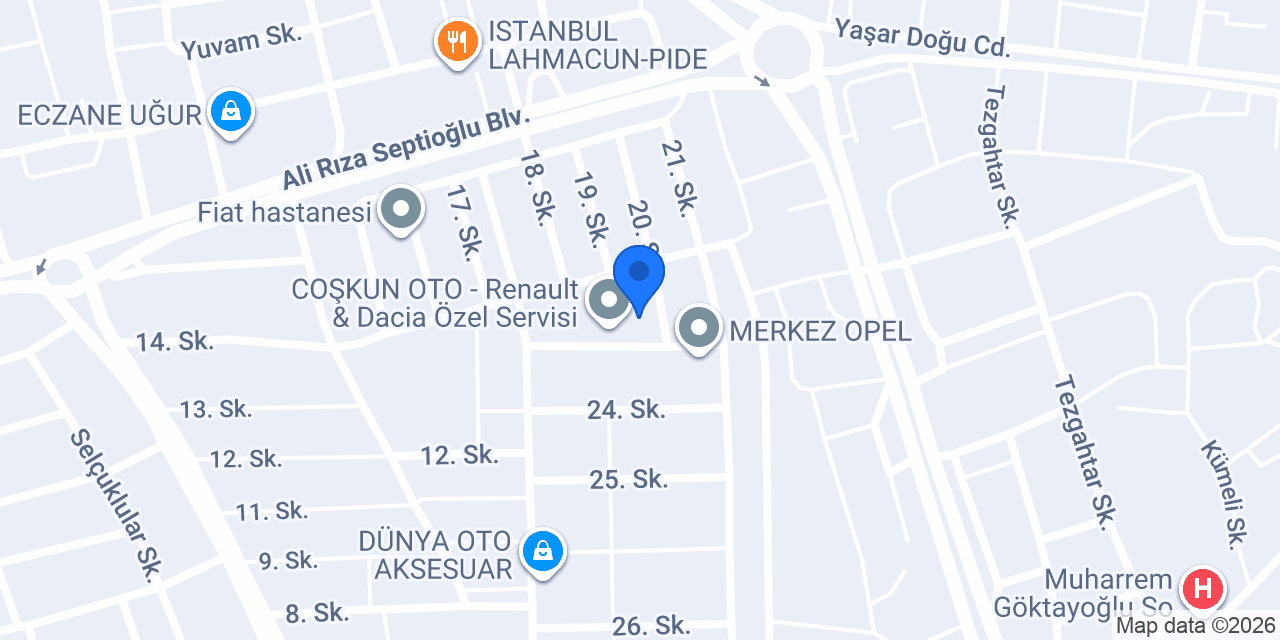 Öz Harputlu Lastik Kaplama konumu