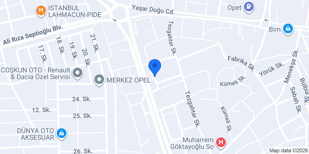 Çetin Kauçuk konumu