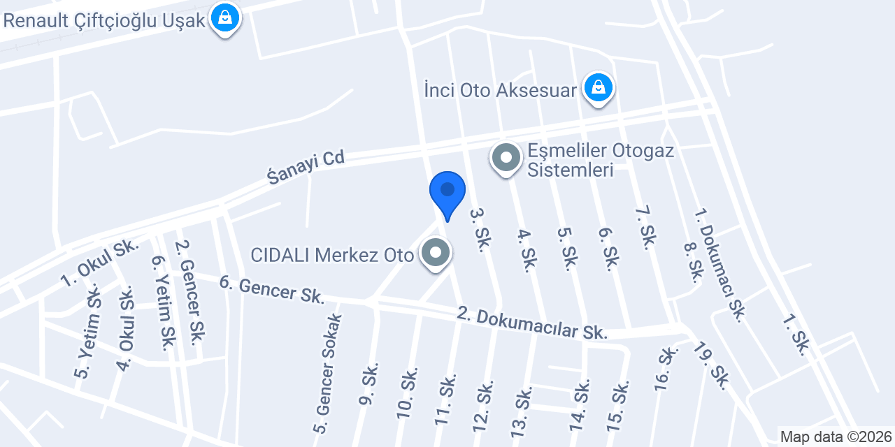 Onur Otomotiv Uşak konumu