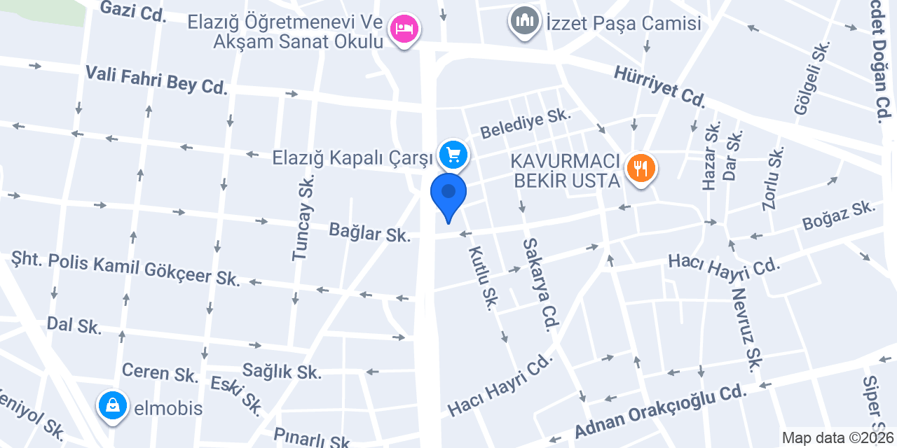 Elazığ Marathon Hotel konumu
