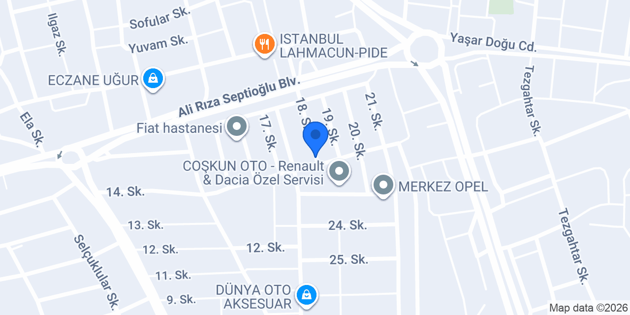 Auto Clinic (Hasar Onarım) konumu