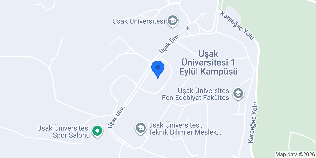 Uşak Üniversitesi Prof. Dr. Fuat SEZGİN Kütüphanesi konumu