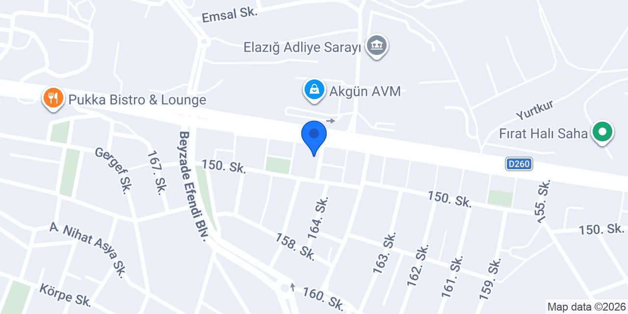Evreka Psikoloji (Elazığ Şubesi) konumu