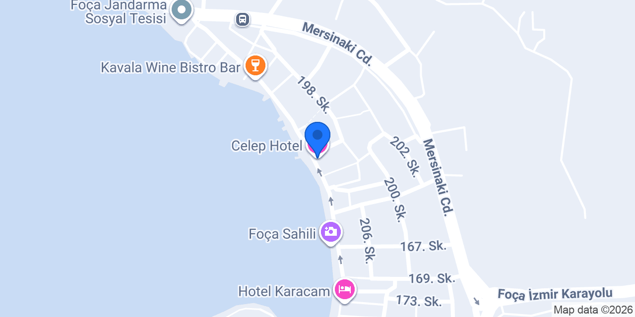 Celep Hotel konumu