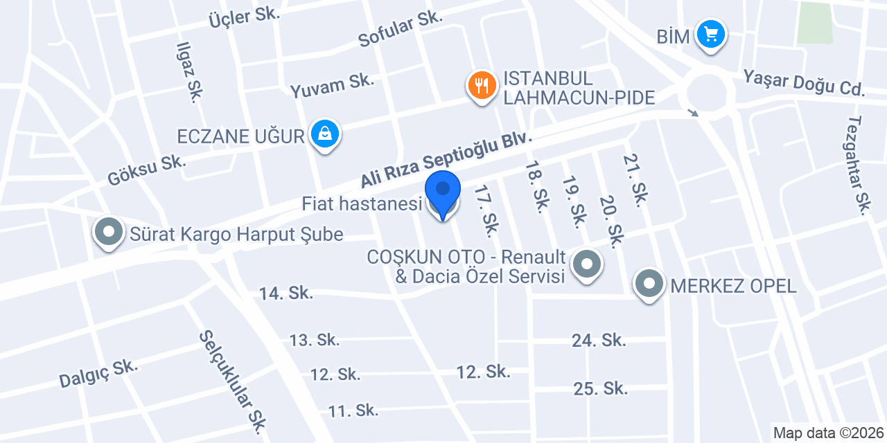 Fiat hastanesi konumu