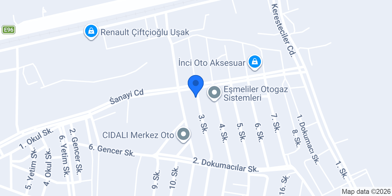 Öztürkmenler Ford Yedek Parça konumu