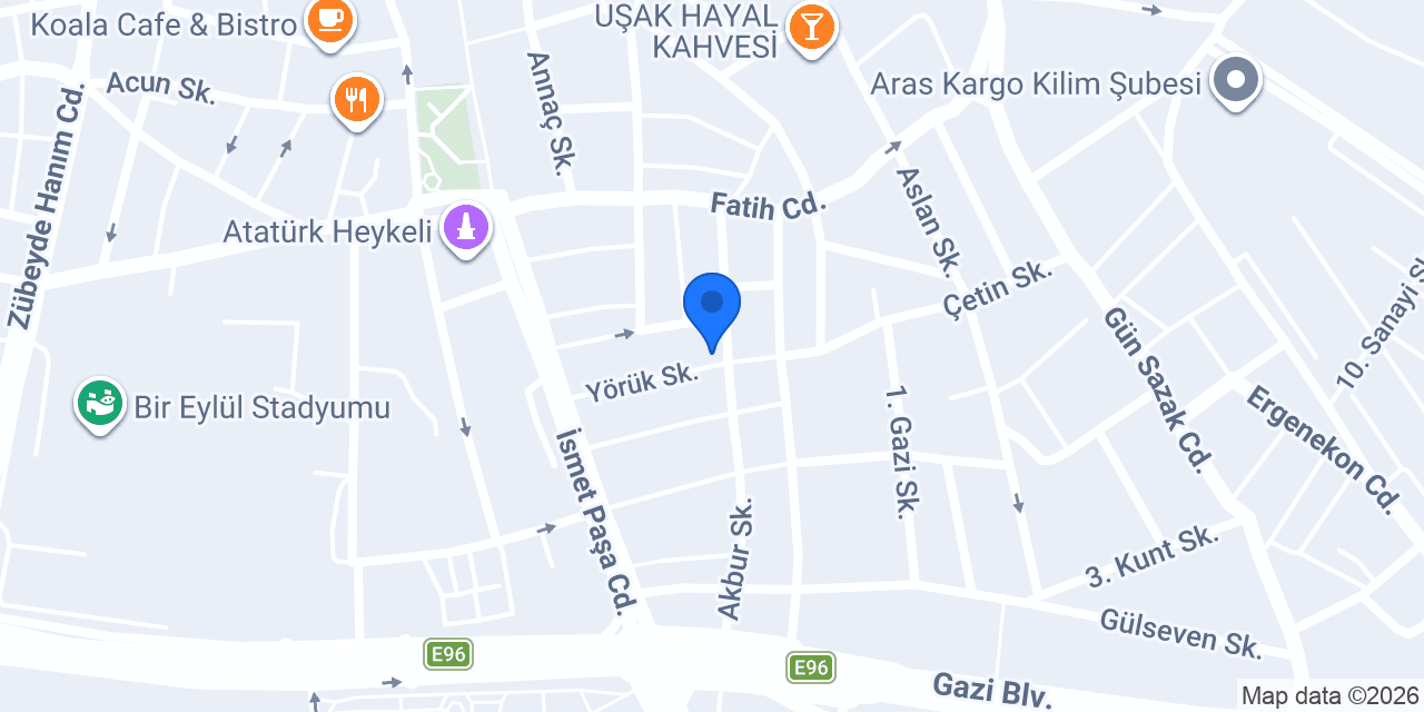 UŞAK AURA SPA & MASAJ SALONU konumu