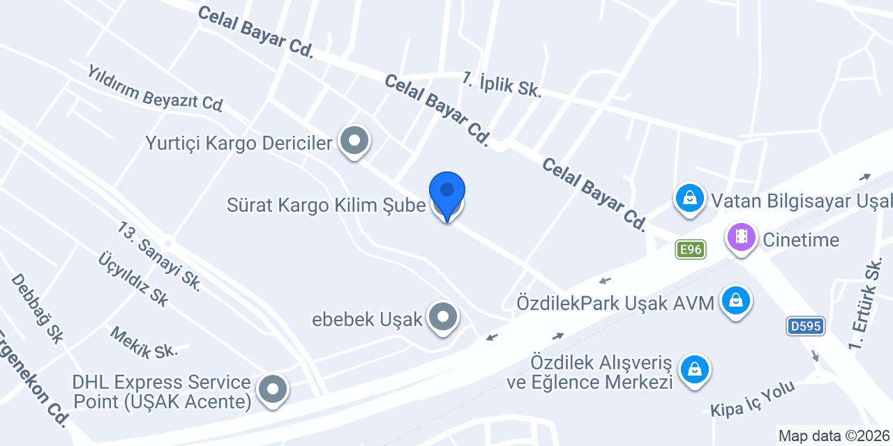 Sürat Kargo Kilim Şube konumu