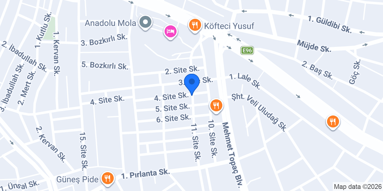 Beta Otomotiv Yedek Parça konumu