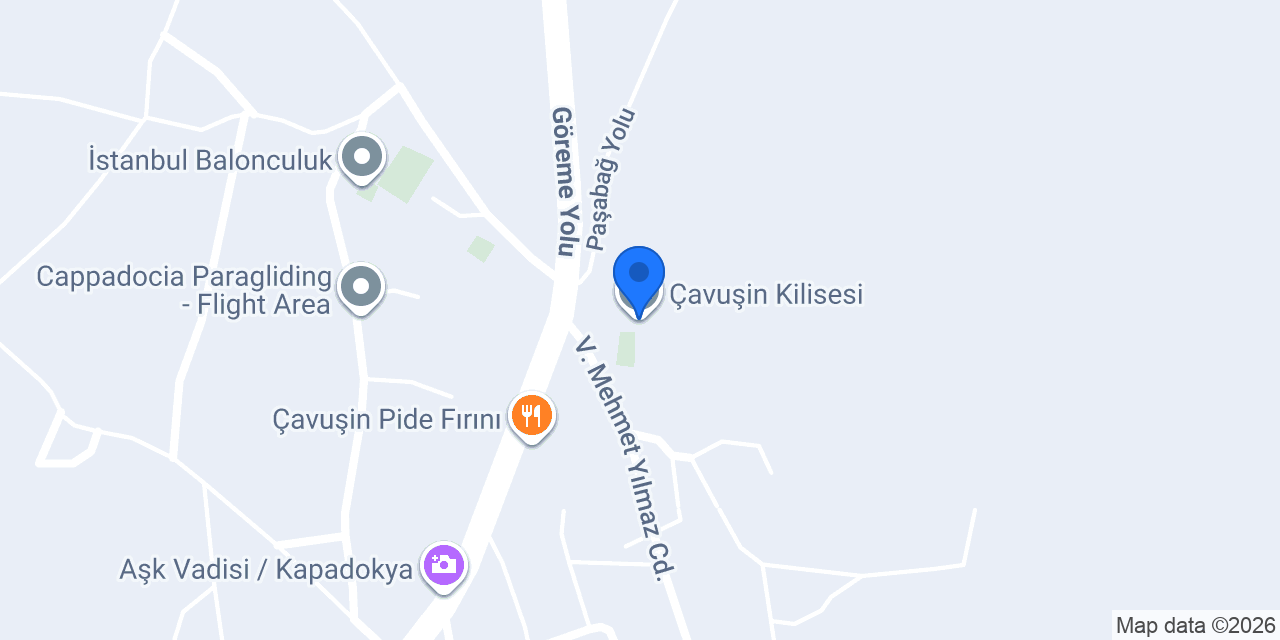Çavuşin Kilisesi konumu