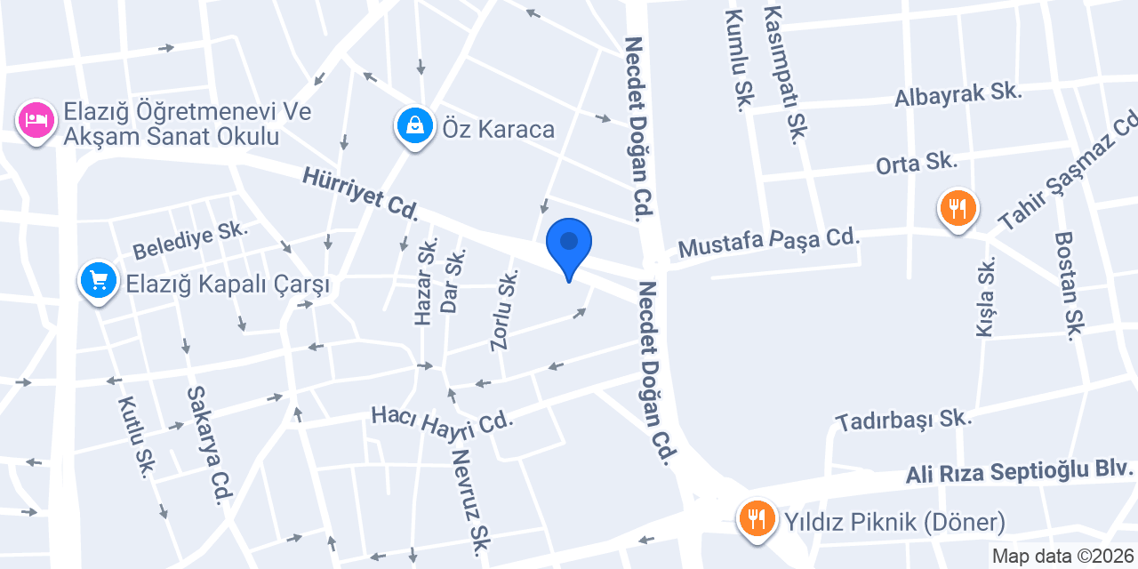 Elazığ Hotel Grand23 konumu