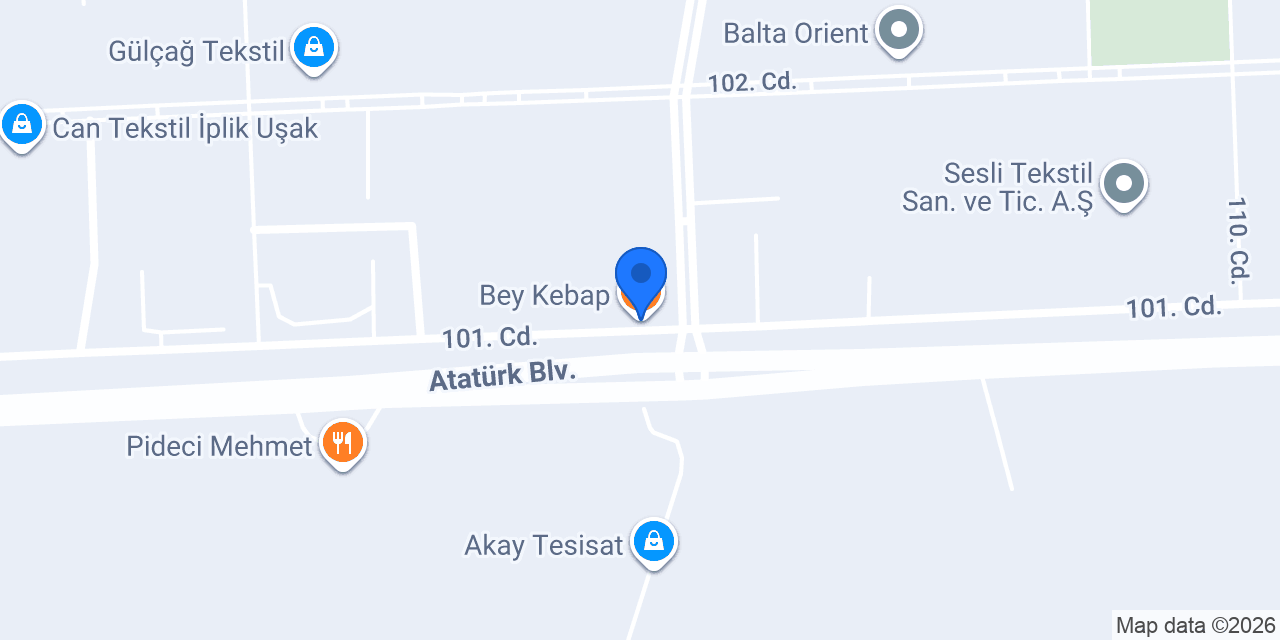 Bey Kebap konumu