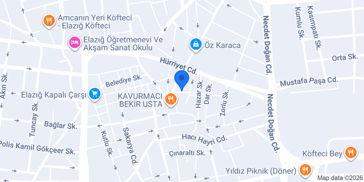 Elif bay bayan terzi konumu