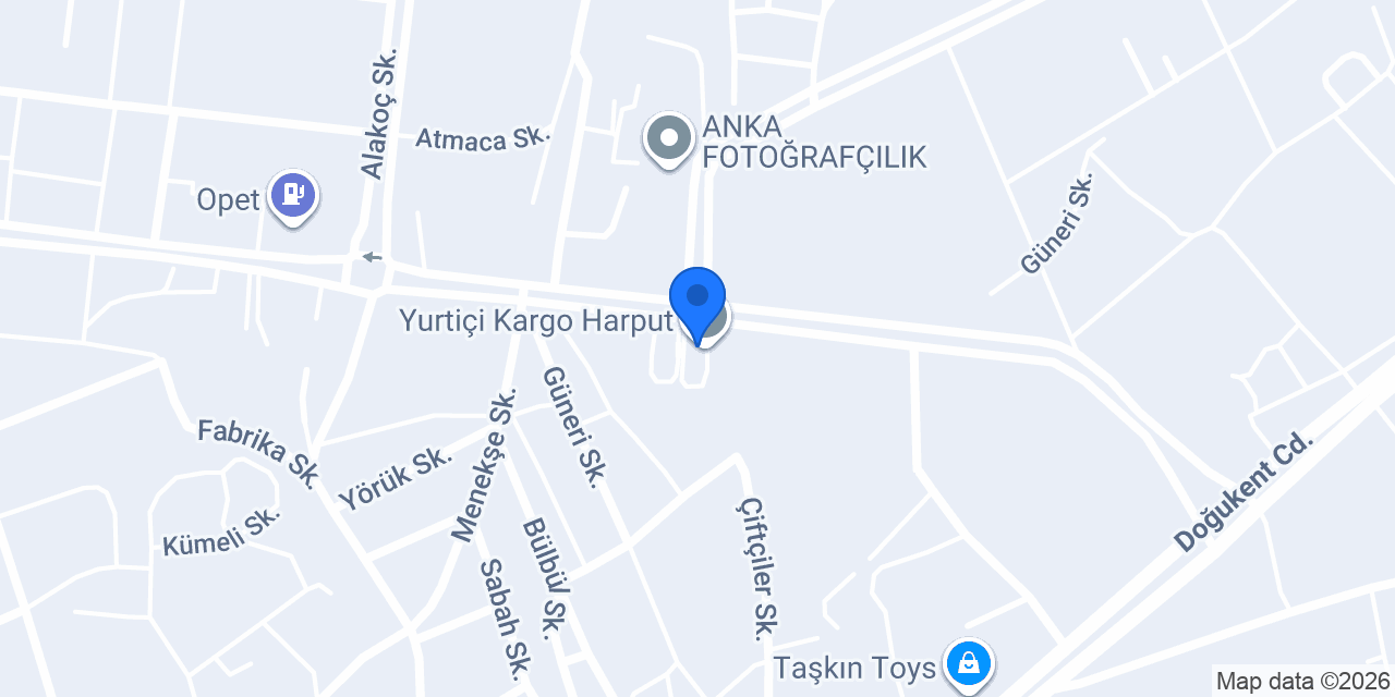 Yurtiçi Kargo Harput konumu