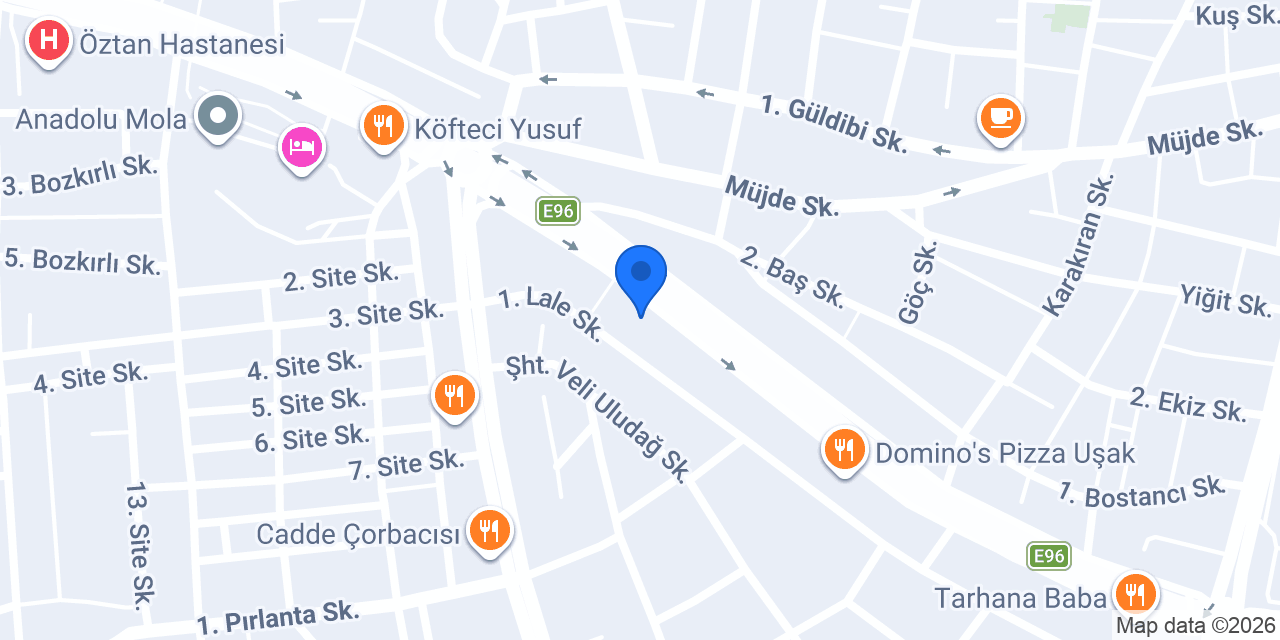 Uşak Beyaz Spa & Masaj Salonu konumu