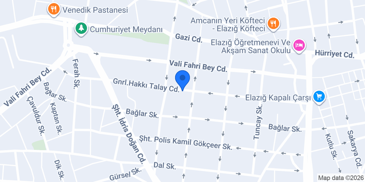 Koza Diş Deposu konumu