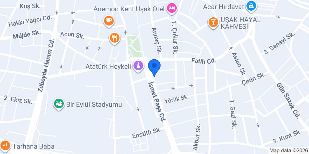 VODAFONE UŞAK MERKEZ konumu