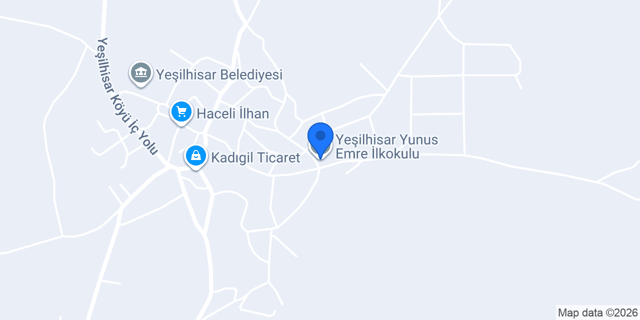 Yeşilhisar Yunus Emre İlkokulu konumu