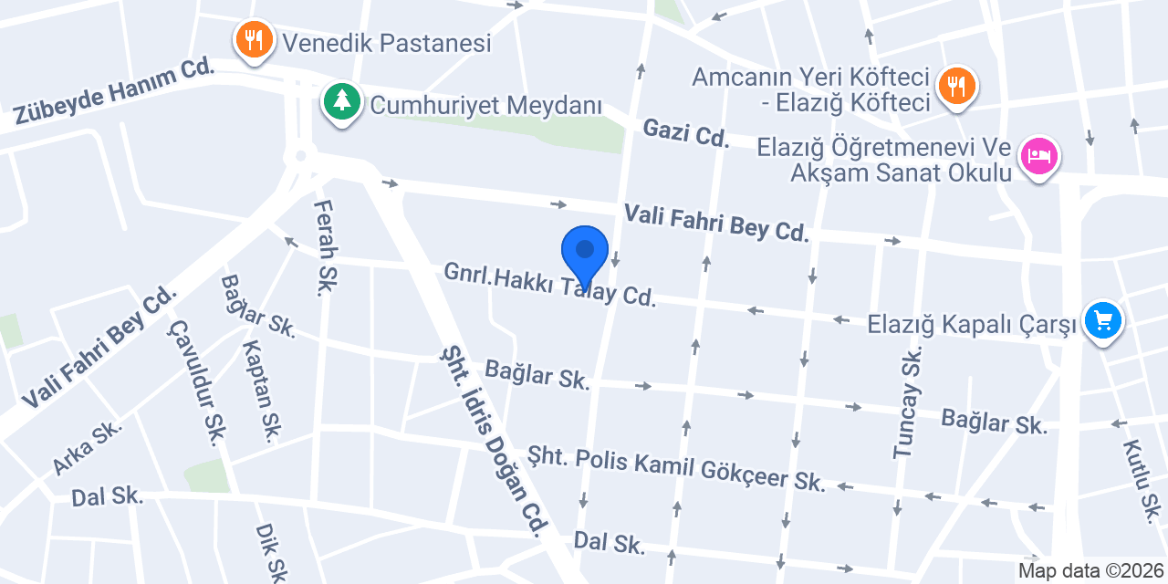 Elisa Mobilya Ve Dekorasyon Elazığ konumu