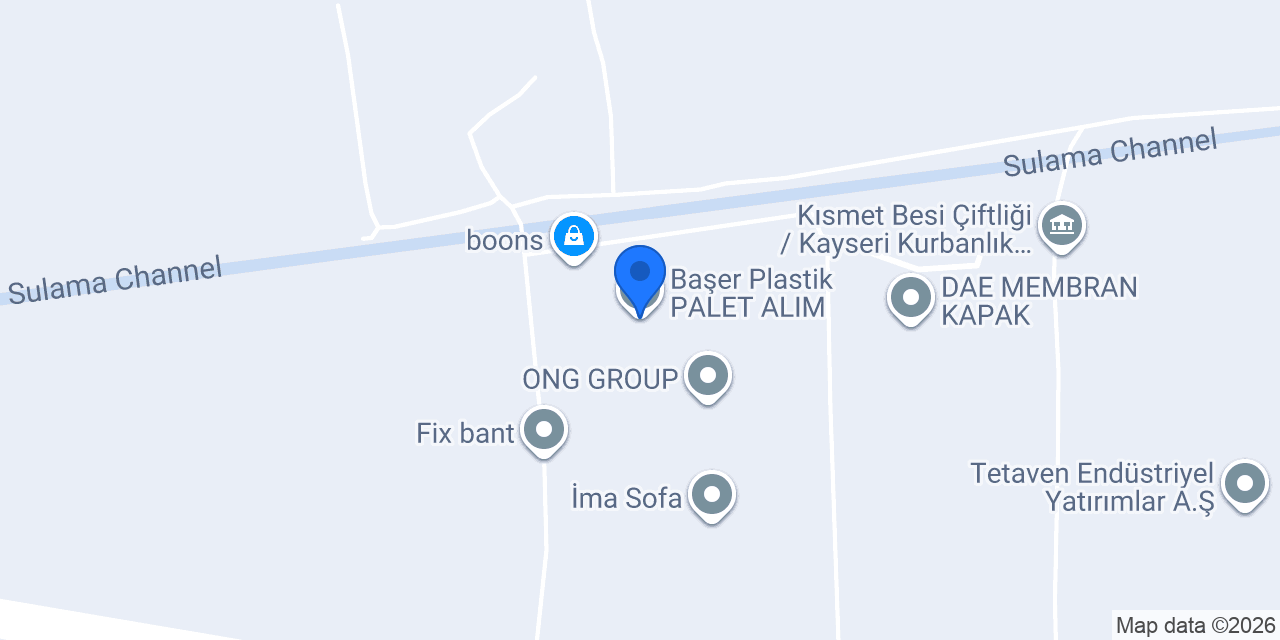 Başer Plastik PALET ALIM konumu
