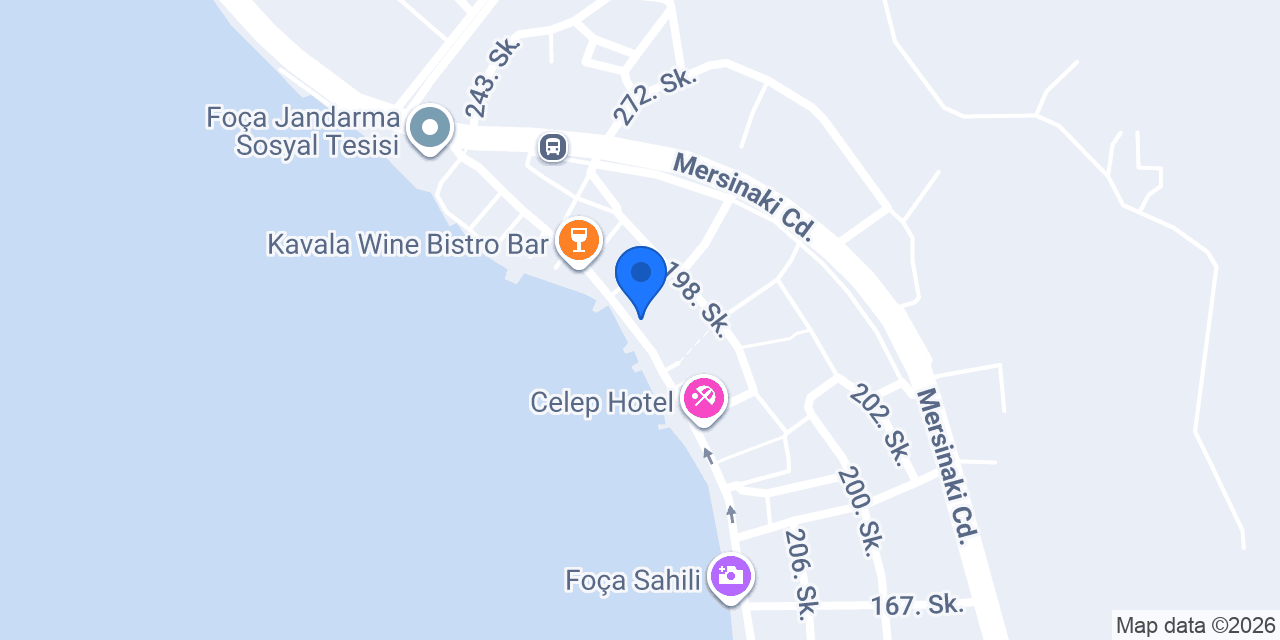 Foça Antik Otel konumu