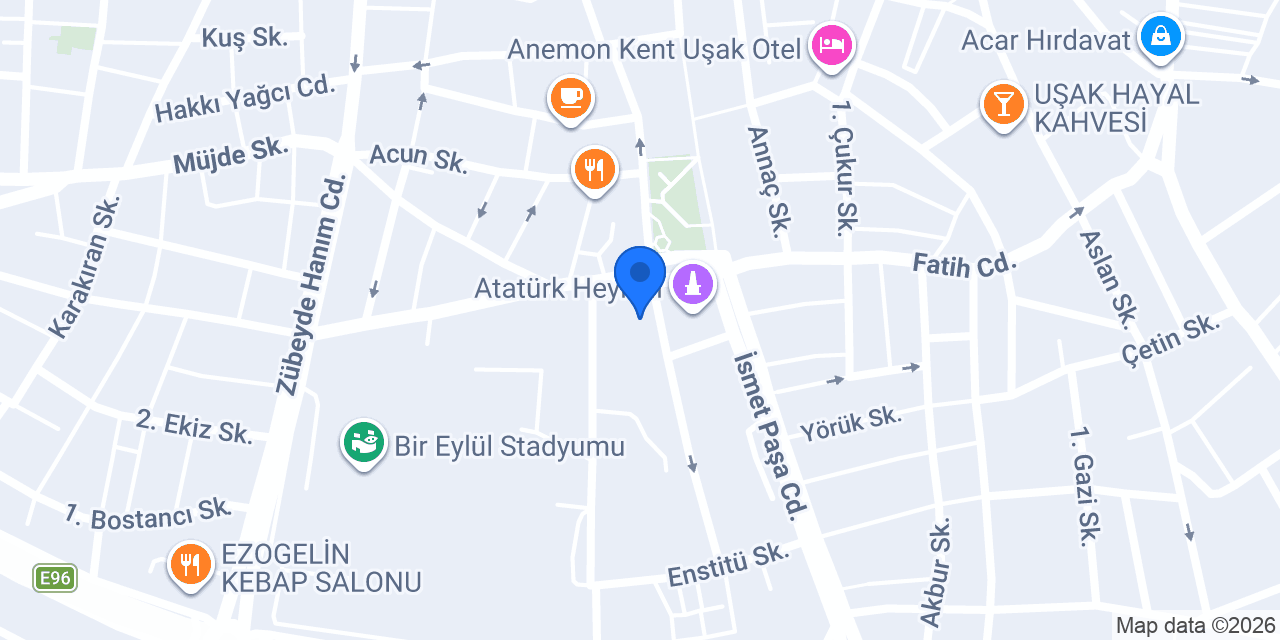 Uşak Valiliği konumu