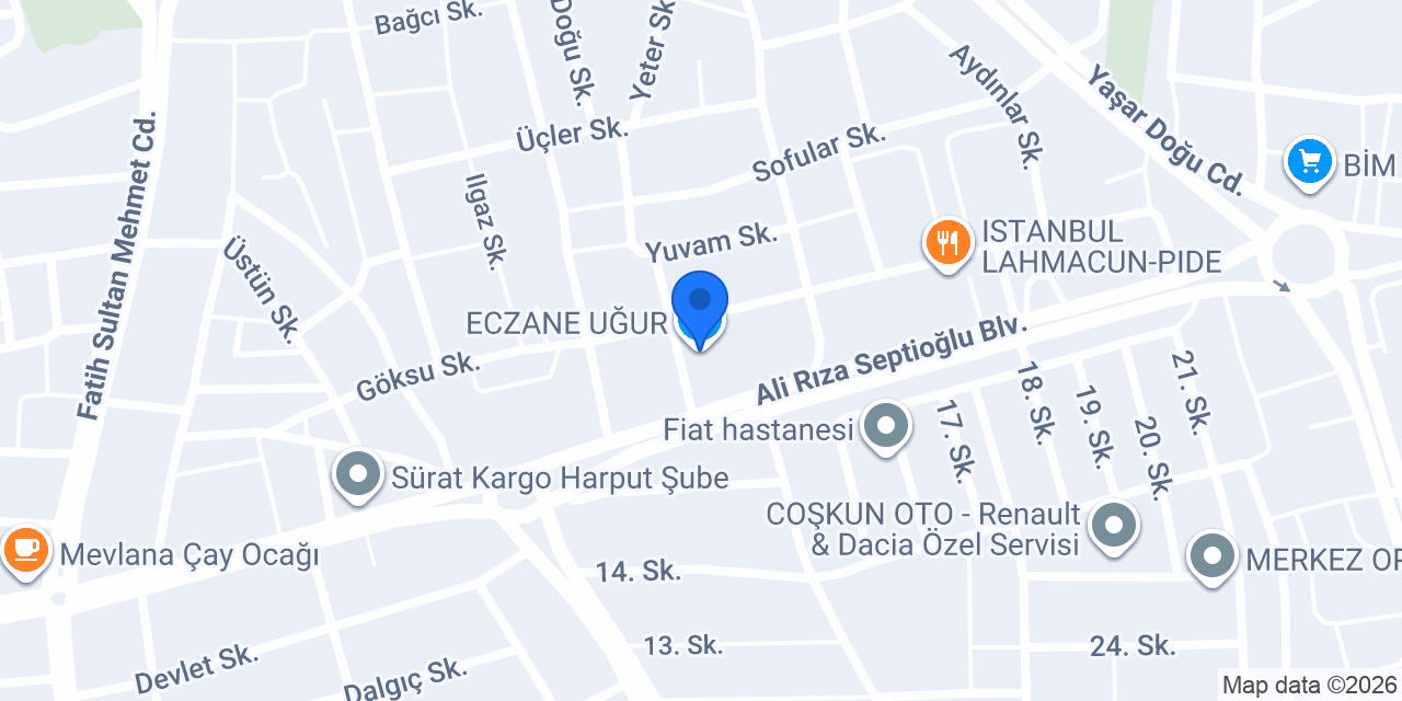 ECZANE UĞUR konumu