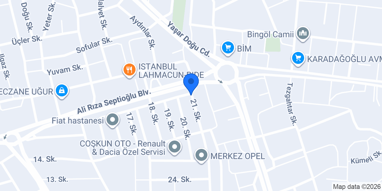 BİKA YAPI MÜHENDİSLİK TAAHHÜT konumu