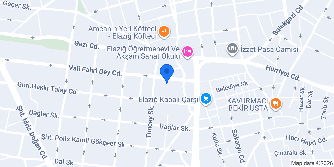 Kuzey Harita konumu